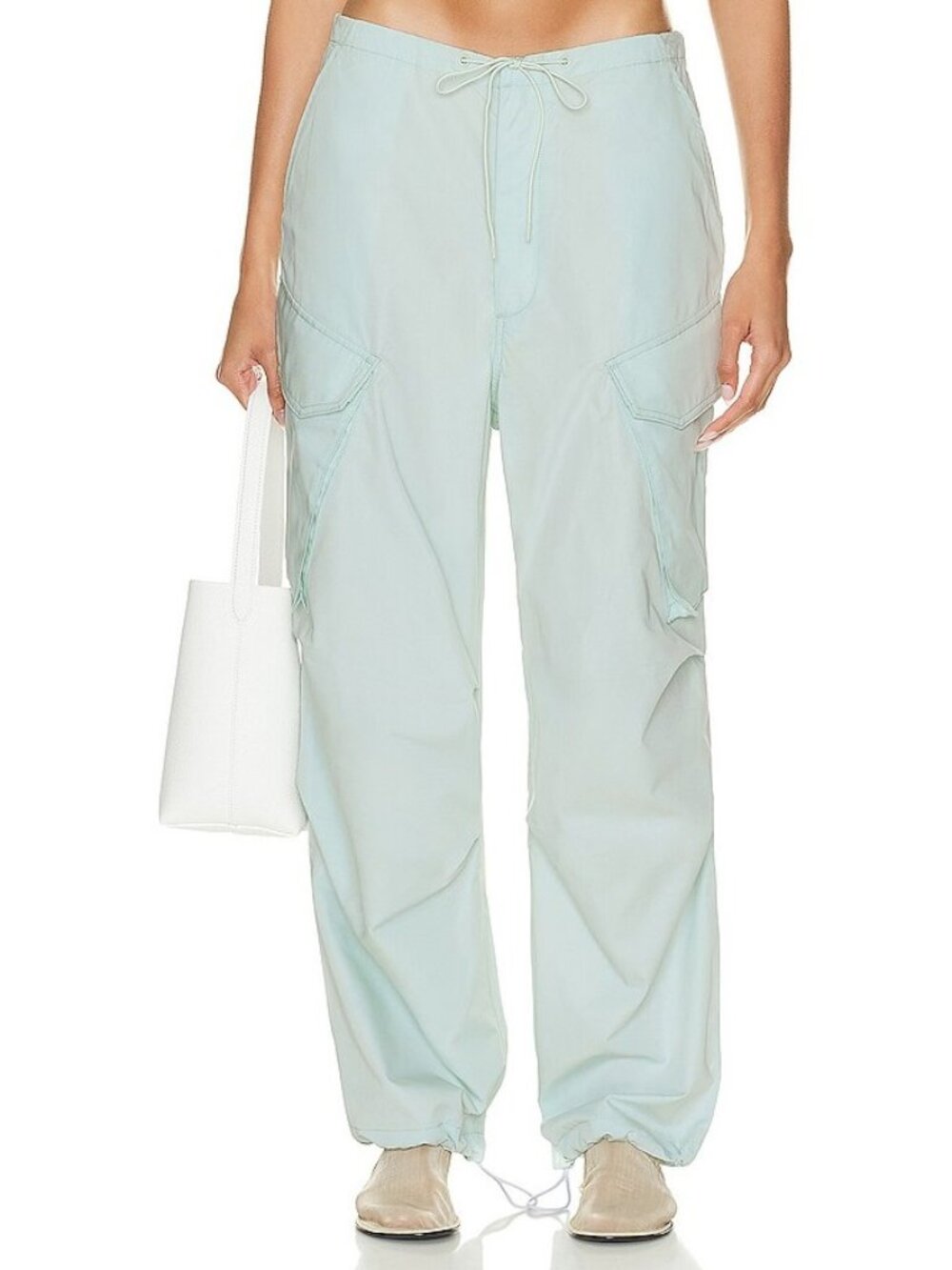 NEW $248 AGOLDE GENERVA CARGO PANTS IN PALE BLUE SIZE 27